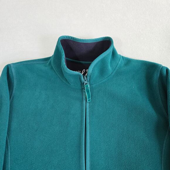 Made for Life Womens Green Full Zip Long Sleeve Fleece Jacket with Pockets Large - Picture 4 of 14
